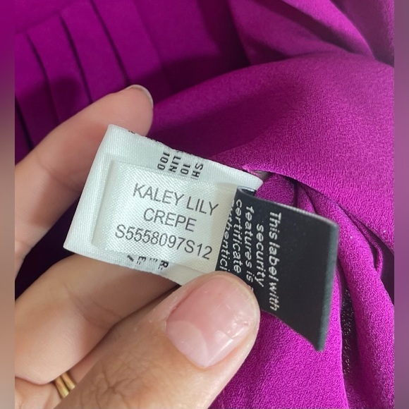 Diane Von Furstenberg 100% Silk Kaley Lily Crepe Sleeveless Purple Blouse Size 4 - Picture 6 of 14